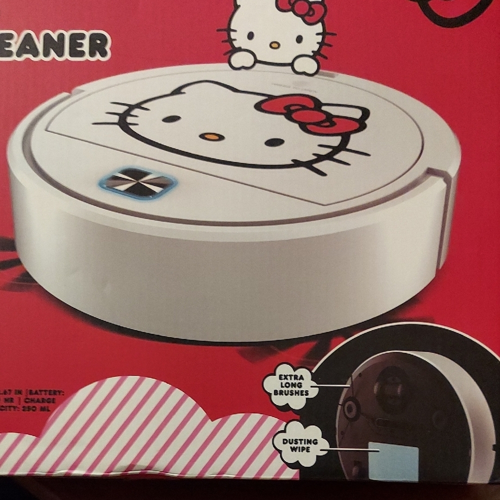 Hello Kitty Robo Vacuum Cleaner - White and Red